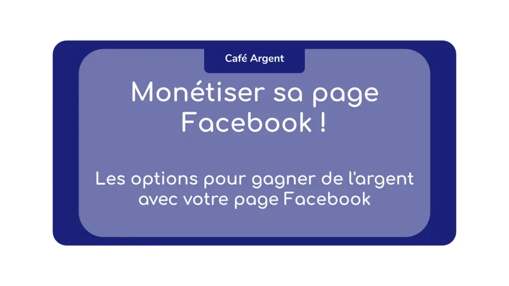 Les Options Pour Mon Tiser Sa Page Facebook