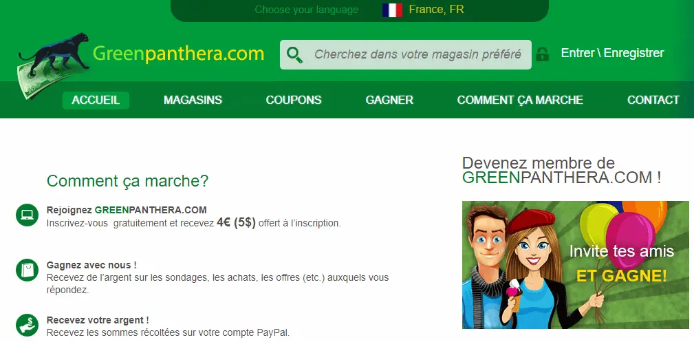 Sondages Rémunérés avec Greenpanthera