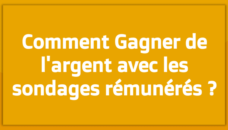 Comment Gagner de l'argent avec les sondages rémunérés ?
