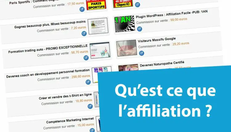 C'est quoi l'affiliation